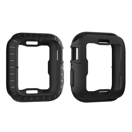 Soft Silicone Protective Case Frame Shell for Apple Watch Series SE3 / SE2 / SE1 /  6 / 5 / 4 40mm - Black - 1