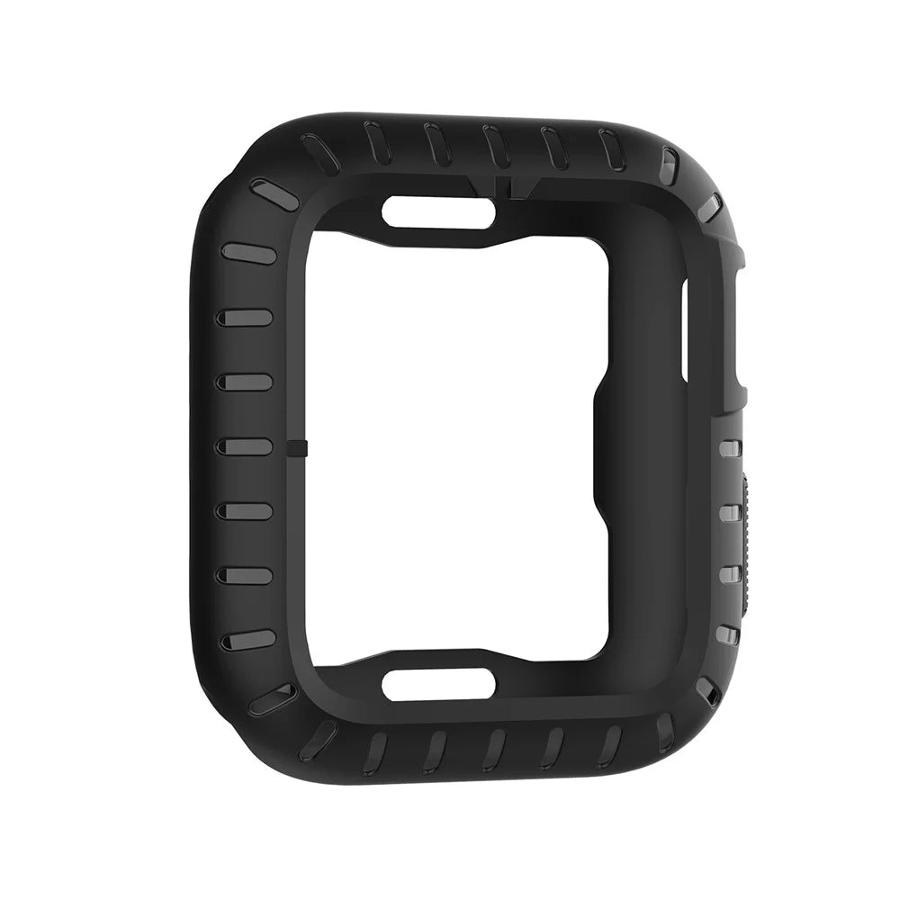 Soft Silicone Protective Case Frame Shell for Apple Watch Series SE3 / SE2 / SE1 /  6 / 5 / 4 40mm - Black - 3