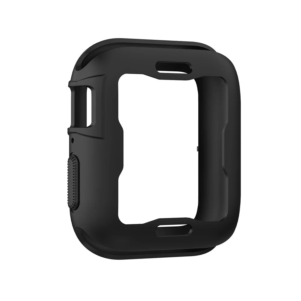 Soft Silicone Protective Case Frame Shell for Apple Watch Series SE3 / SE2 / SE1 /  6 / 5 / 4 40mm - Black - 4