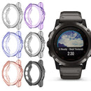 Clear Soft TPU Stylish Cover for Garmin Fenix 5 - Black - 6
