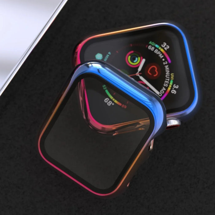 Gradient Color PC Frame Intergrated Tempered Glass Screen Protector Smart Watch Case for Apple Watch Series SE3 / SE2 / SE1 /  6 / 5 / 4 44mm - 3