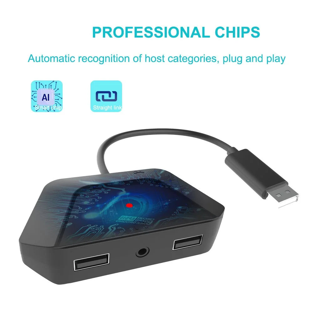 JYS-NS200 Keyboard and Mouse Adapter with 3.5mm Audio Jack for Switch PS4 Xbox One PS3 etc. - 7