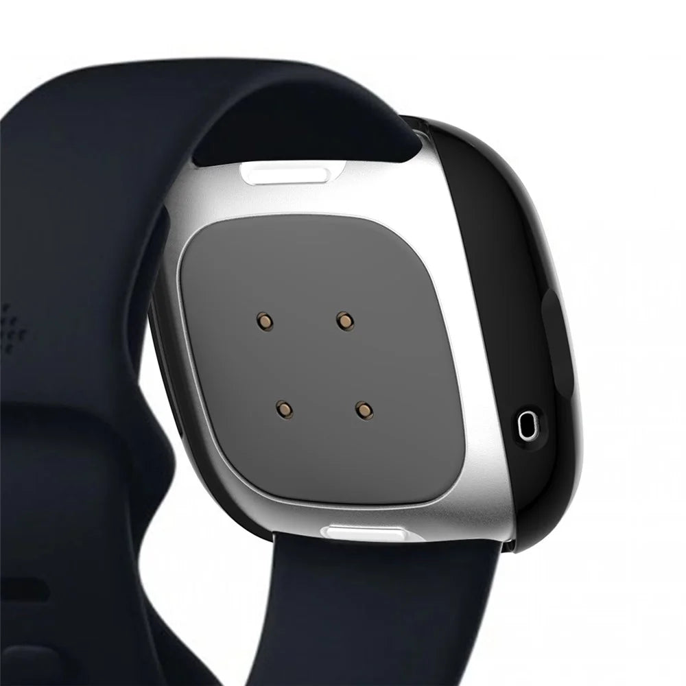 Soft TPU Electroplated Protective Case for Fitbit Versa 3/Sense Anti-scratch Full Protection Watch Cover - Black - 5