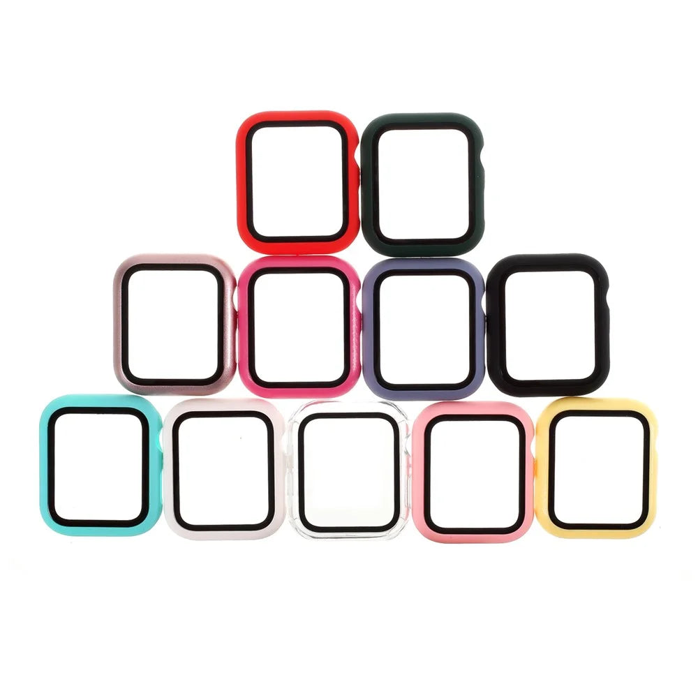 All Around Hard PC Protective Cover Built-in Screen Protector for Apple Watch Series 4/5/6/SE 40mm - Black - 4