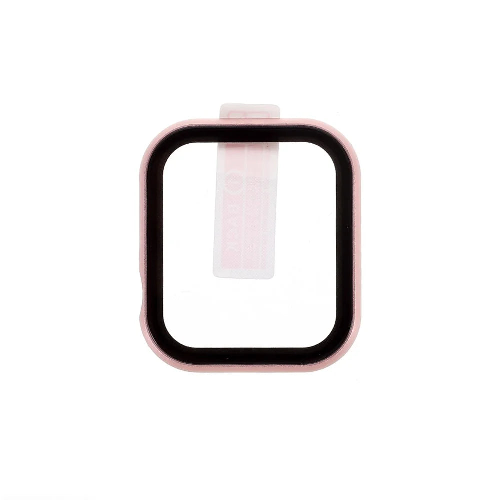 All-Wrapped Metal Watch Cover + Tempered Glass Screen Film for Apple Watch SE3 / SE2 / SE1 /  6 / 5 / 4 40mm - Rose Gold - 3