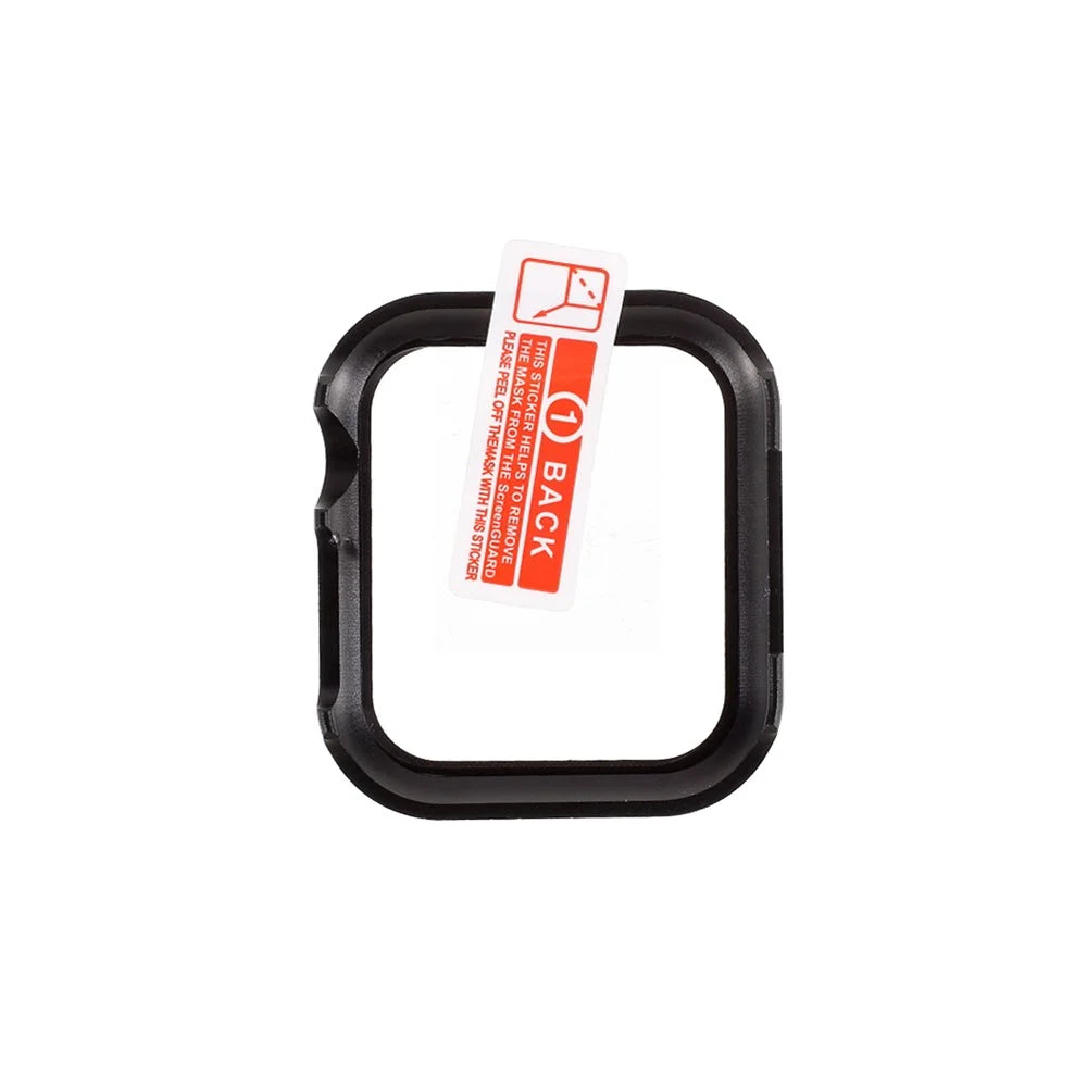 All-round Quality Metal Watch Cover + Tempered Glass Screen Protector for Apple Watch Series SE3 / SE2 / SE1 / 6 / 5 / 4 44mm - Black - 2