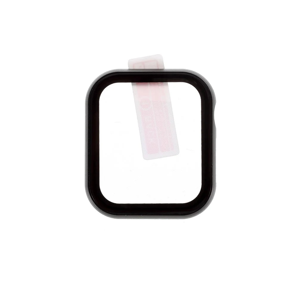 All-round Quality Metal Watch Cover + Tempered Glass Screen Protector for Apple Watch Series SE3 / SE2 / SE1 / 6 / 5 / 4 44mm - Black - 3