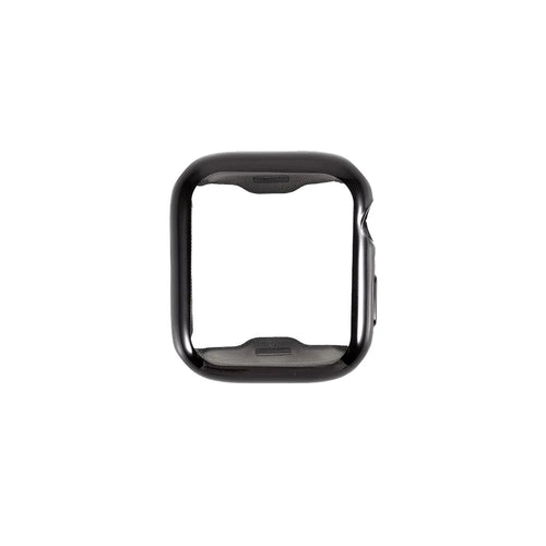 All-round Electroplating TPU Watch Cover + Tempered Glass Screen Protector for Apple Watch Series SE3 / SE2 / SE1 / 6 / 5 / 4 44mm - Black - 1