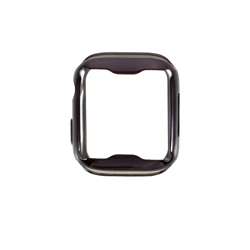 All-round Electroplating TPU Watch Cover + Tempered Glass Screen Protector for Apple Watch Series SE3 / SE2 / SE1 / 6 / 5 / 4 44mm - Black - 4