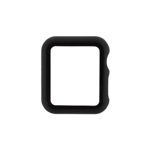 RURIHAI Full Protection TPU + Tempered Glass Screen Protector Case for Apple Watch Series SE/6/5/4 40MM - Black - 1