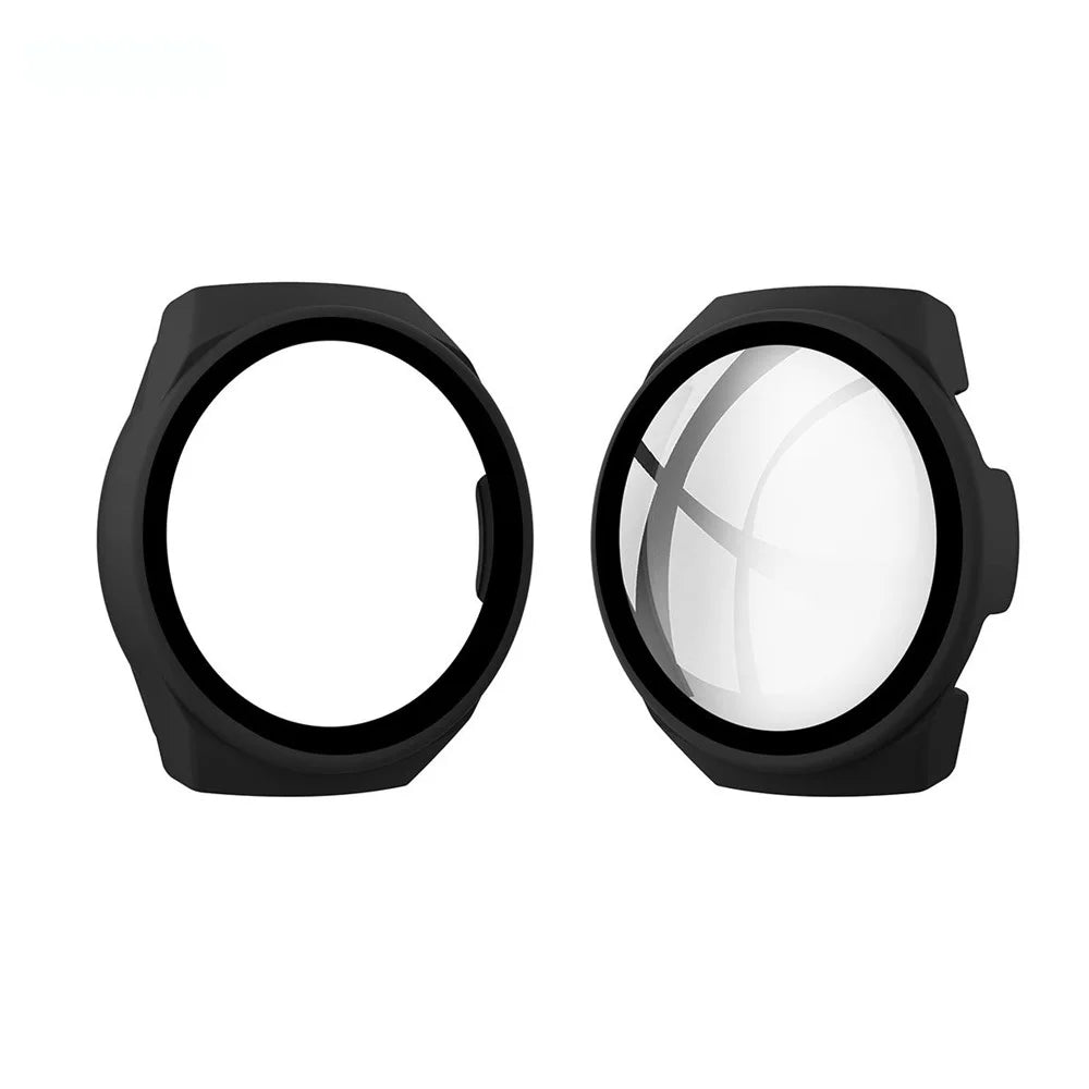 ENKAY HAT PRINCE ENK-AC8203 Matte PC Frame + Tempered Glass Protector Case for Huawei Watch GT 2e 46mm - Black - 1