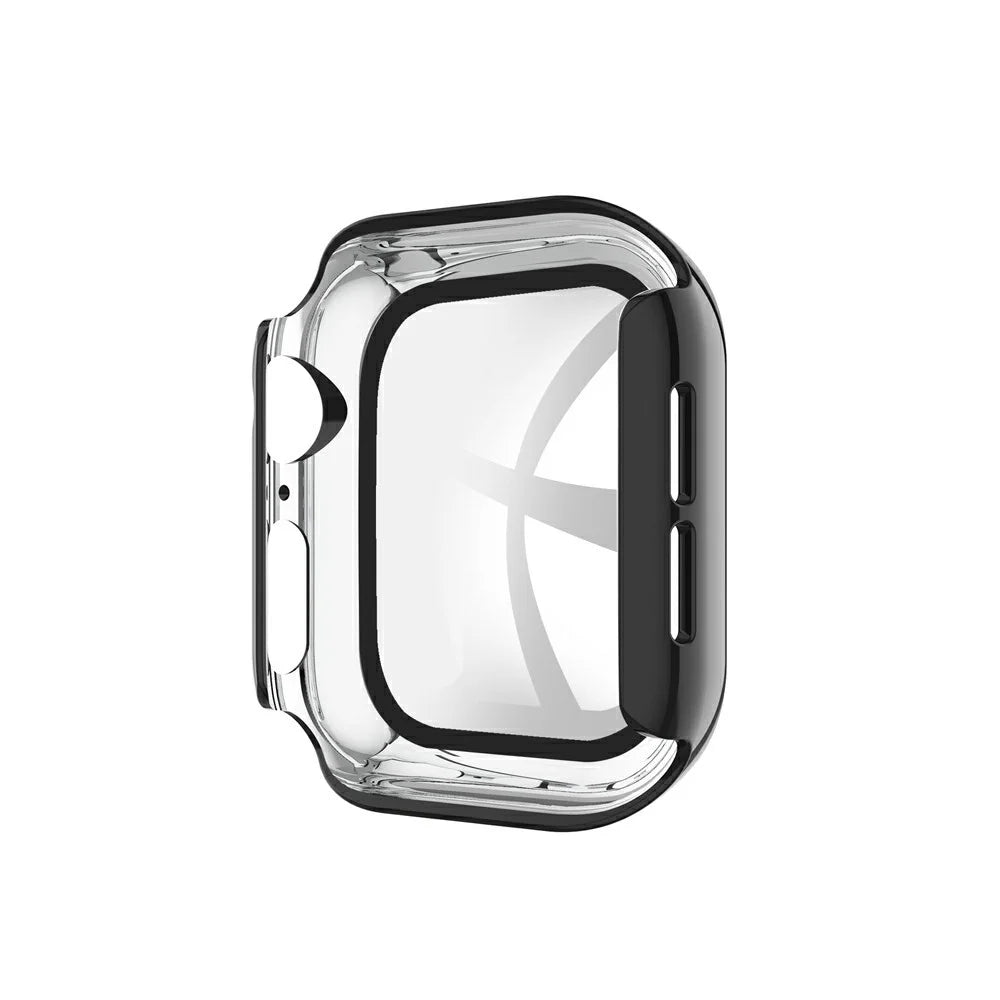 Rhinestone Decor PC Frame Case for Apple Watch Series SE3 / SE2 / SE1 /  6 / 5 / 4 40mm with Tempered Glass Screen Protector - Black - 6