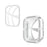 Rhinestone Decor Tempered Glass+PC All-round Protective Watch Case for Apple Watch Series 3/2/1 38mm - Silver - 1