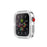 Rhinestone Decor Tempered Glass+PC All-round Protective Watch Case for Apple Watch Series 3/2/1 38mm - Silver - 3