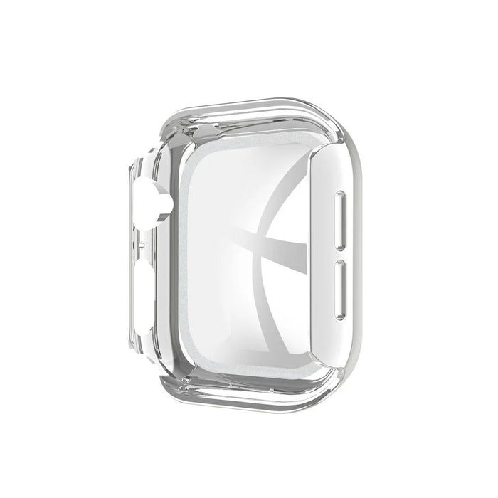 Rhinestone Decor Tempered Glass+PC All-round Protective Watch Case for Apple Watch Series 3/2/1 38mm - Silver - 5