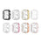 Rhinestone Decor Tempered Glass+PC All-round Protective Watch Case for Apple Watch Series 3/2/1 38mm - Silver - 7