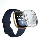 All-round Case for Fitbit Sense/Versa 3 Protective Electroplating TPU Watch Cover  - Transparent - 1