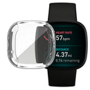 All-round Case for Fitbit Sense/Versa 3 Protective Electroplating TPU Watch Cover  - Transparent - 3