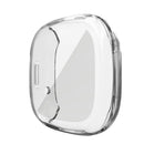 All-round Case for Fitbit Sense/Versa 3 Protective Electroplating TPU Watch Cover  - Transparent - 4