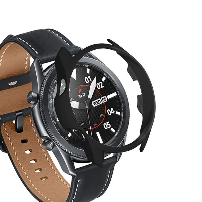 ENKAY HAT PRINCE Matte PC Case with 0.2mm 2.15D 9H Tempered Glass Protector for Samsung Galaxy Watch3 45mm - Black - 3