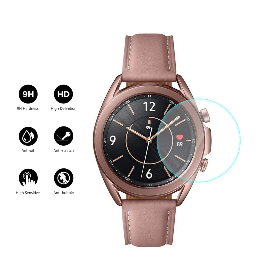 ENKAY HAT PRINCE Matte PC Case with 0.2mm 2.15D 9H Tempered Glass Film for Samsung Galaxy Watch3 41mm - Black - 6