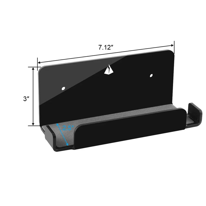 Floating Wall Shelf Wall Mount Acrylic Holder for Nintendo Switch Dock - Black - 6