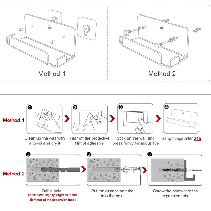 Floating Wall Shelf Wall Mount Acrylic Holder for Nintendo Switch Dock - Black - 7