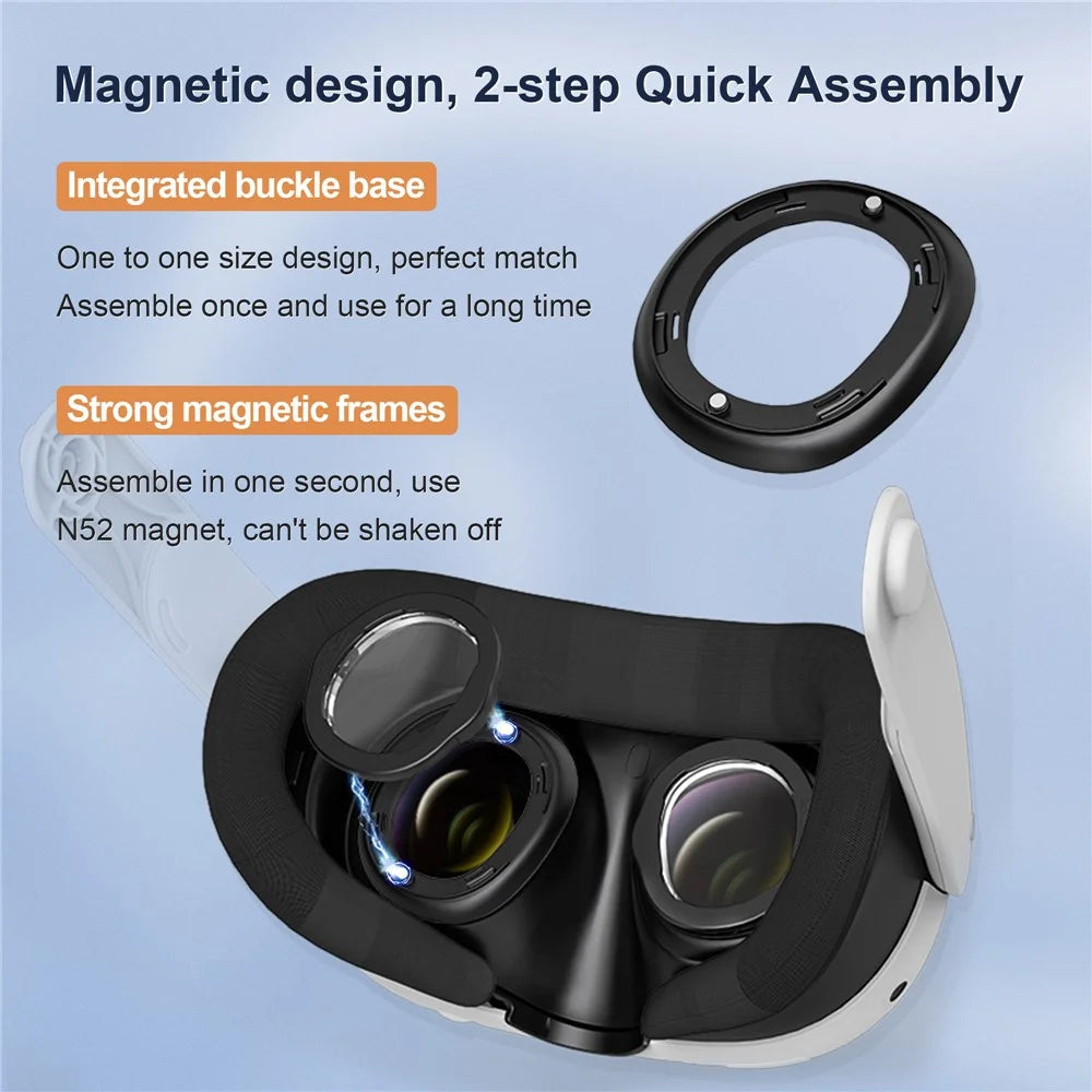 STARTRC GAMES For Meta Quest 3 VR Glasses Anti-Scratch Ring Lens + Protective Cover Set (Non-Prescription Lens) - 4