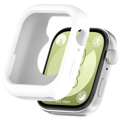 For Huawei Watch Fit 3 Watch Case Soft Silicone Protective Frame - White - 1