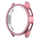 For Samsung Galaxy Watch7 40mm Watch Case Rhinestone Decor Hard PC Protective Frame - Pink - 1