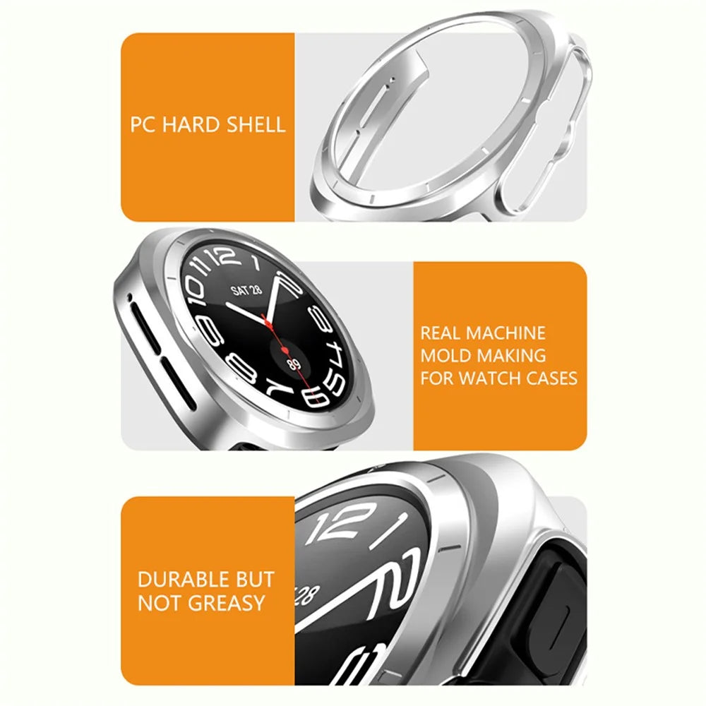 For Samsung Galaxy Watch Ultra (2025) 47mm / Ultra 47mm Hard PC Case Hollow Watch Cover - Silver - 2