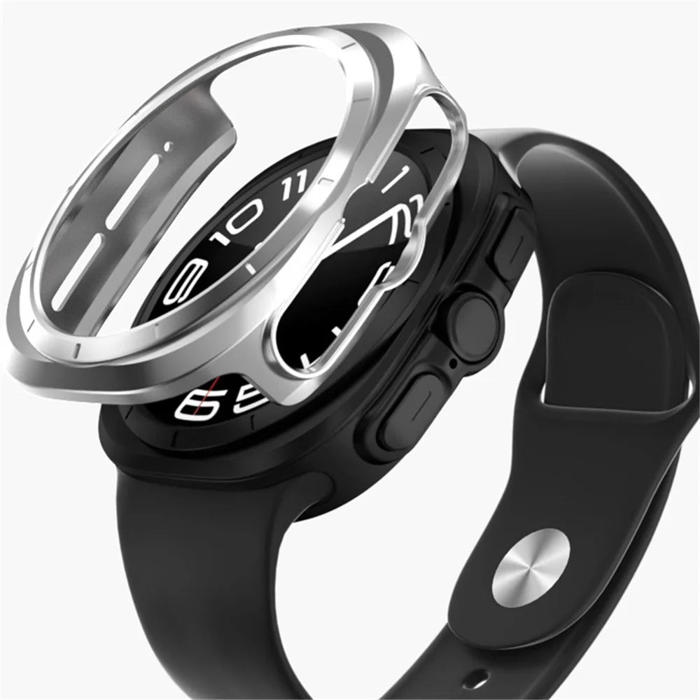 For Samsung Galaxy Watch Ultra (2025) 47mm / Ultra 47mm Hard PC Case Hollow Watch Cover - Silver - 3