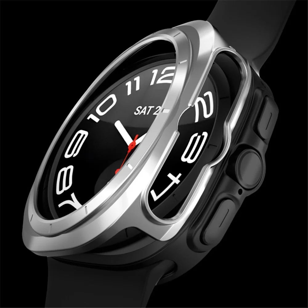 For Samsung Galaxy Watch Ultra (2025) 47mm / Ultra 47mm Hard PC Case Hollow Watch Cover - Silver - 5