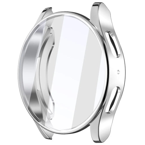 For Samsung Galaxy Watch7 40mm Soft TPU Watch Case Built-In Screen Cover - Silver - 1