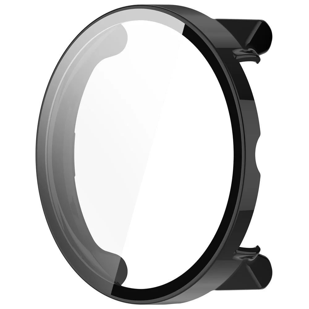 For Suunto Race All-Around Watch Case Hard PC Cover with Tempered Glass Screen Film - Black - 3
