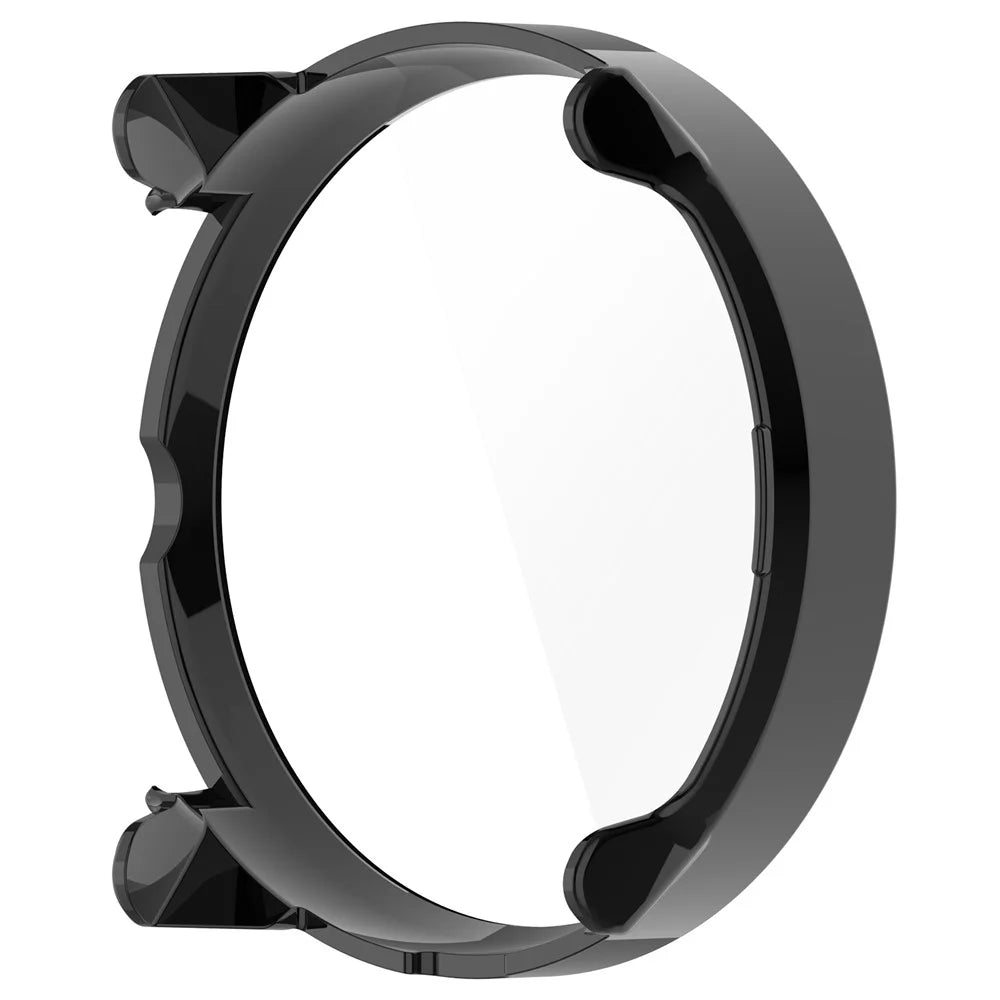 For Suunto Race All-Around Watch Case Hard PC Cover with Tempered Glass Screen Film - Black - 4