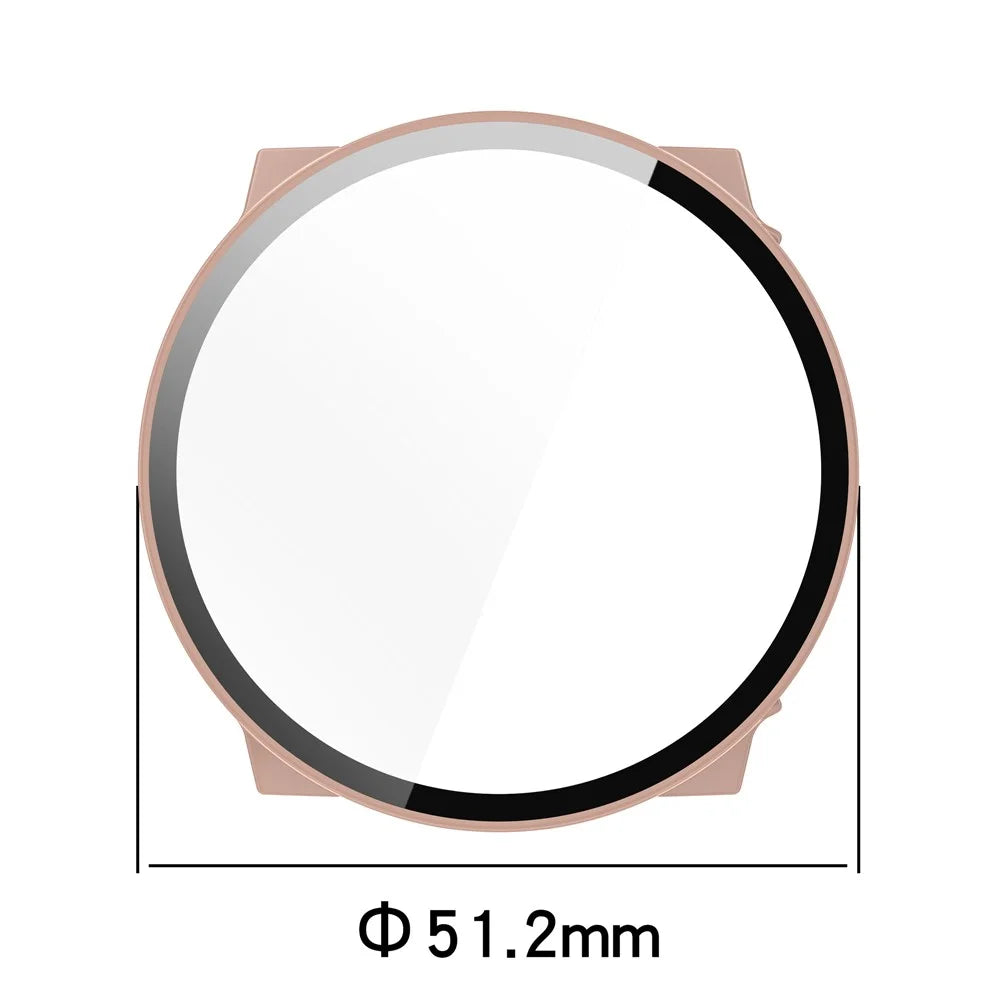 For Suunto Race All-Around Watch Case Hard PC Cover with Tempered Glass Screen Film - Black - 6