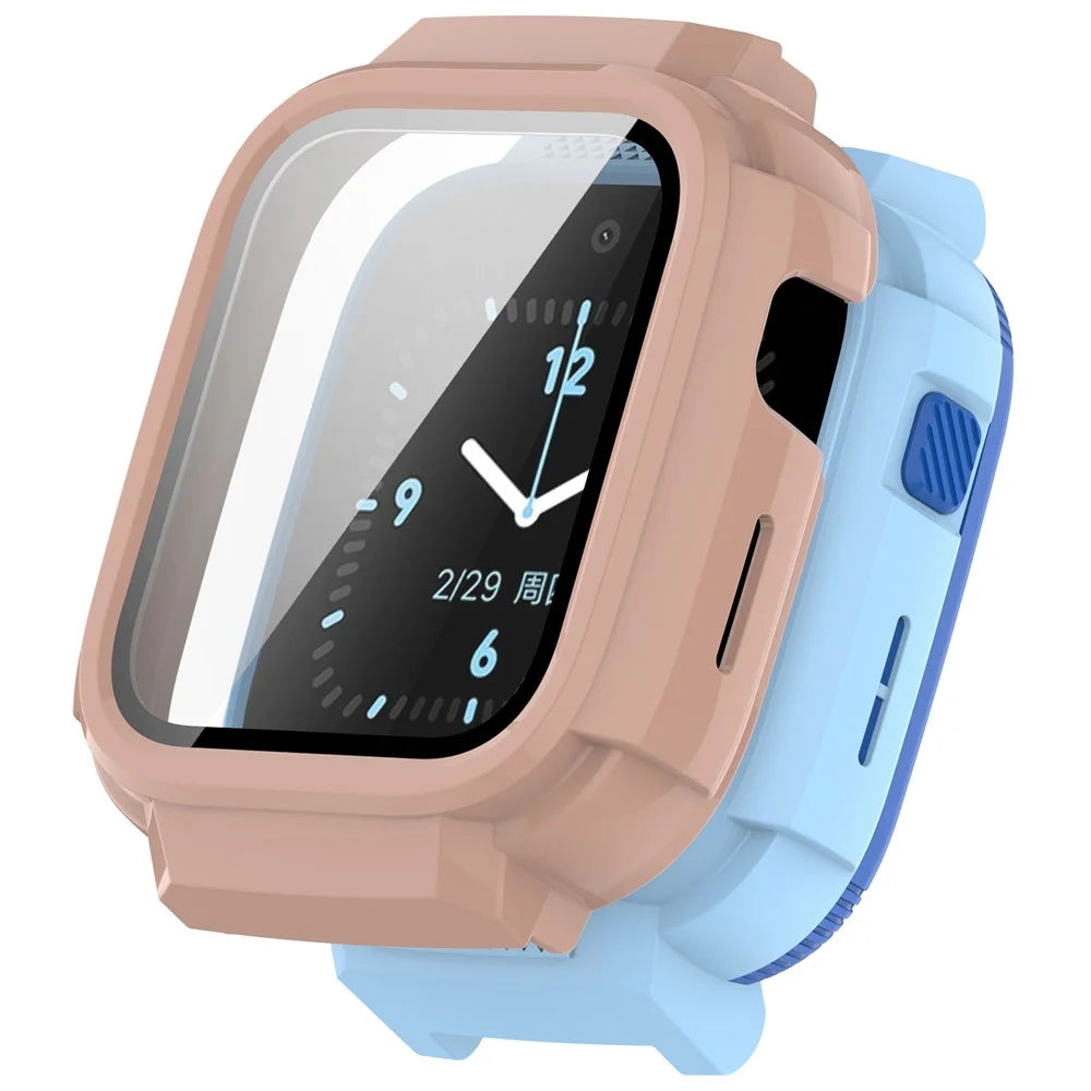 For Mibro Children's Phone Watch T6C Case Hard PC Full Coverage Protective Cover - Pink - 1