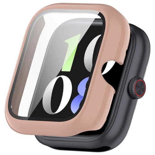 For vivo Watch GT Case Full Coverage PC Cover with Tempered Glass Screen Protector - Pink - 1