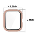 For vivo Watch GT Case Full Coverage PC Cover with Tempered Glass Screen Protector - Pink - 7