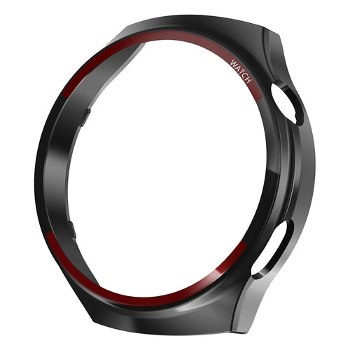 For Huawei Watch 4 Pro Watch Case Hollow PC Half Protective Cover - Black+Red - 1