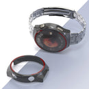 For Huawei Watch 4 Pro Watch Case Hollow PC Half Protective Cover - Black+Red - 7