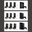DATA FROG 1 Set for Sony PS4 Slim / Playstation 4 / 4 Pro Game Console Storage Stand Wall Mounted Rack - For Sony Playstation 4 - 6