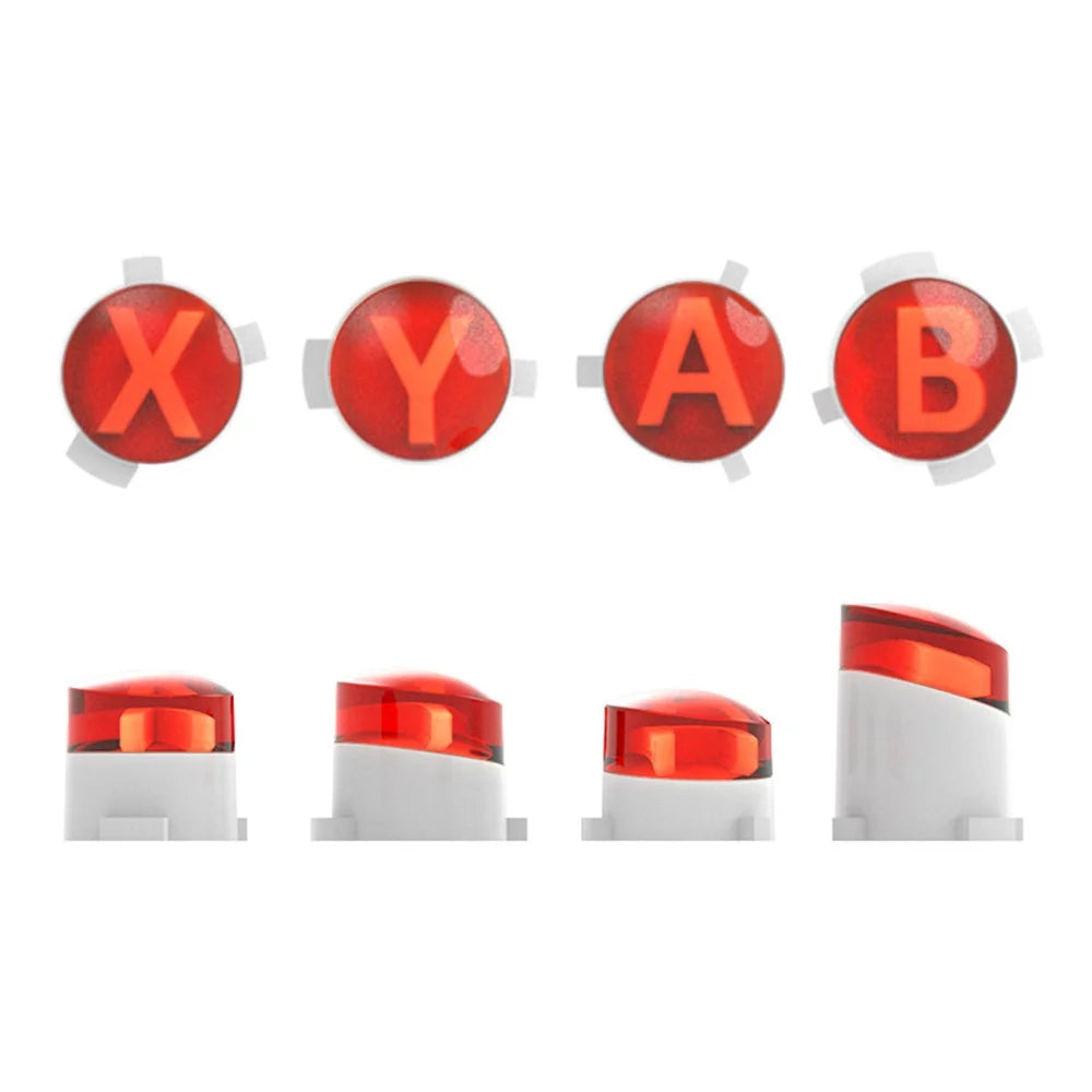 DATA FROG For Xbox One S / Xbox One / Xbox Elite Controller ABXY Buttons Replacement Gamepad Buttons - Red - 2