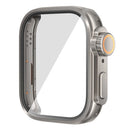 For Huawei Watch Fit 3 to iP Watch Ultra Transfer Case Hard PC Watch Case Cover with Tempered Glass Film - Starlight - 1