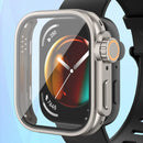 For Huawei Watch Fit 3 to iP Watch Ultra Transfer Case Hard PC Watch Case Cover with Tempered Glass Film - Starlight - 2
