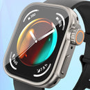 For Huawei Watch Fit 3 to iP Watch Ultra Transfer Case Hard PC Watch Case Cover with Tempered Glass Film - Starlight - 3