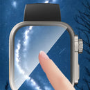 For Huawei Watch Fit 3 to iP Watch Ultra Transfer Case Hard PC Watch Case Cover with Tempered Glass Film - Starlight - 4