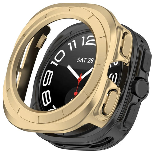 For Samsung Galaxy Watch Ultra (2025) 47mm / Ultra 47mm Hard PC Case Half-Guard Watch Case Cover - Champagne Gold - 1