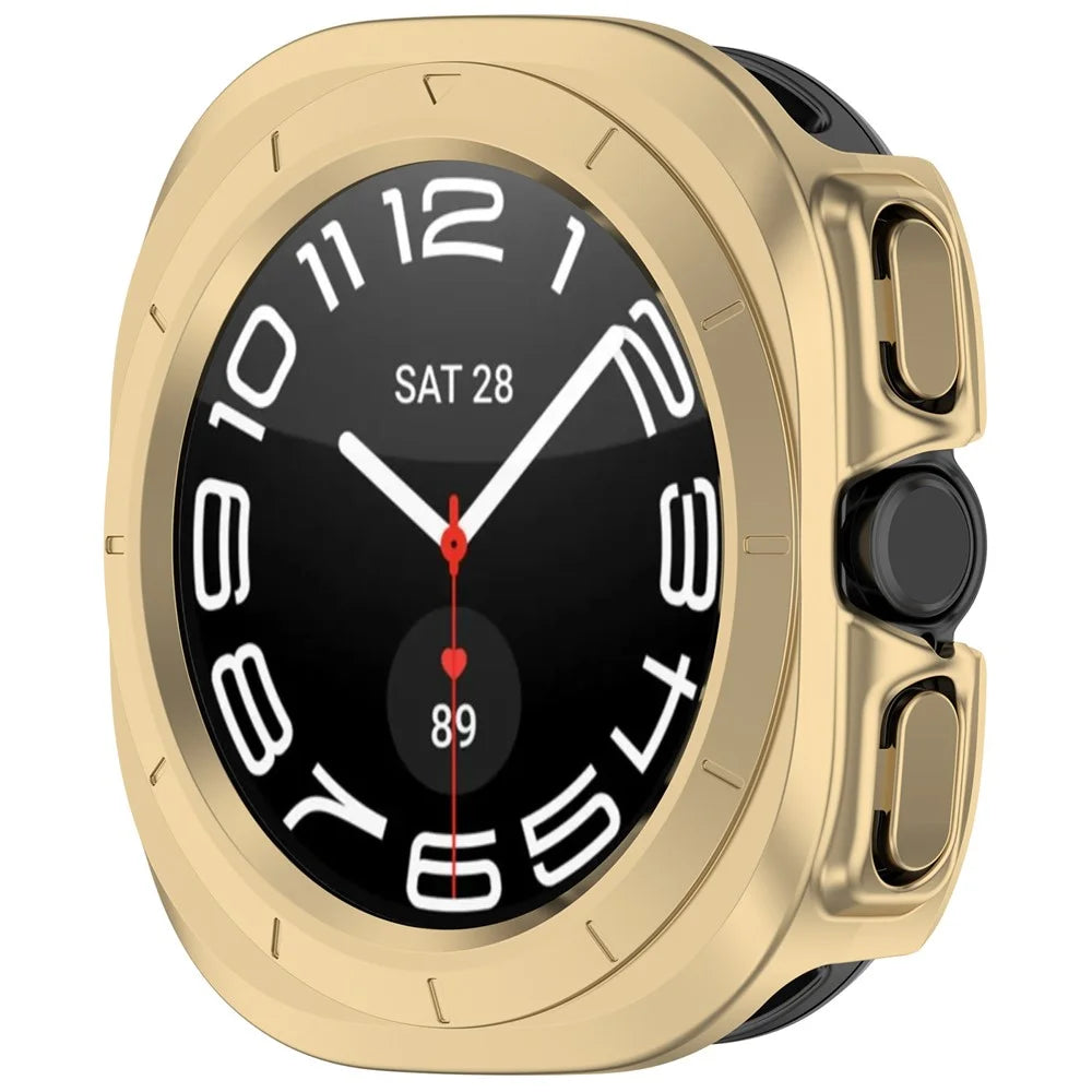 For Samsung Galaxy Watch Ultra (2025) 47mm / Ultra 47mm Hard PC Case Half-Guard Watch Case Cover - Champagne Gold - 5